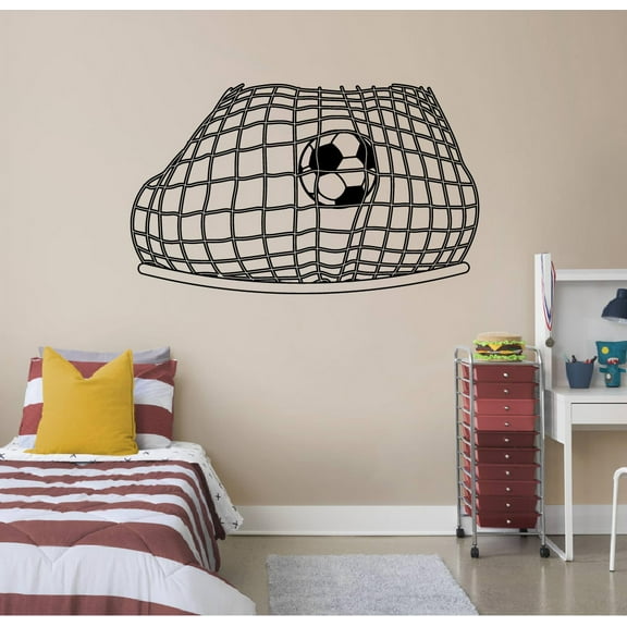 Soccer Ball Balls Goal Quote Soccer Player Athlete Quotes Wall Sticker for Nursery Bedroom Children Kids World Cup Sport Fans Rooms Home Art Murals Decals Decor Vinyl Decoration Size (8x10 inch)
