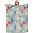 thumbnail image 1 of Soccer Ball Blanket Gifts for Adults Kids Boy Soft Warm Lightweight Cozy Soccer Game Throw Blankets for Bed Living Room Sofa Couch Soccer Decor 50x60in, 1 of 5