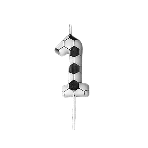 Soccer Ball Candle, Novelty Sports - Themed Candle with Classic Black - White Design, For Birthday Parties, Sports - Themed Events, Kids’ Celebrations, Home Decor