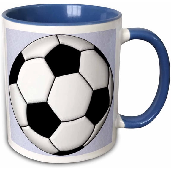 Soccer Ball Champ" Two Tone Blue Mug