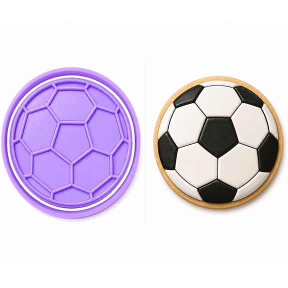 Soccer Ball Cookie Cutter & Embosser Set