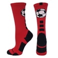 thumbnail image 1 of Soccer Ball Crew Socks (Red/Black, Small), 1 of 2