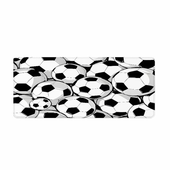 Soccer Ball Design Mouse Pad 31.5 x 11.82 Inches Rubber Surface for Office Desk and Gaming