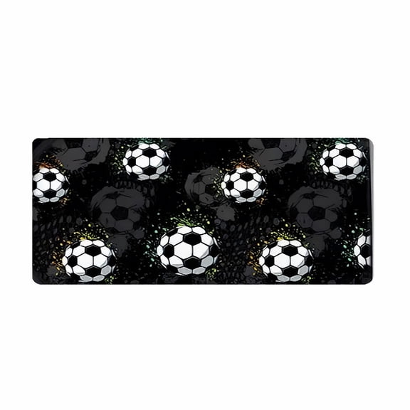 Soccer Ball Design Mouse Pad 31.5 x 11.82 inches Rubber Desk Mat for Office and Gaming