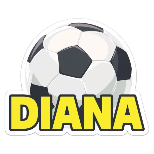 Diana Sticker Soccer Ball Diana Name Sticker Phone Decal Water Bottle Stickers Car ...