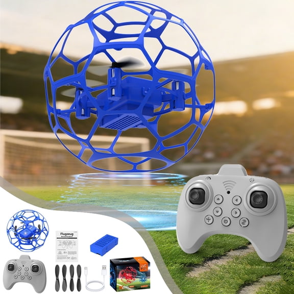 Soccer Ball Drone, Spherical RC Drone with Takeoff, 360° Flips Rolls Height Hold Headless Mode Speed Adjustment, Perfect Toy Gift for Boys