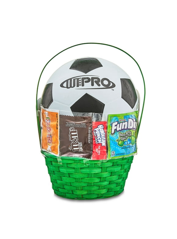 Soccer Ball Easter Filled Basket with Candy, Wondertreats