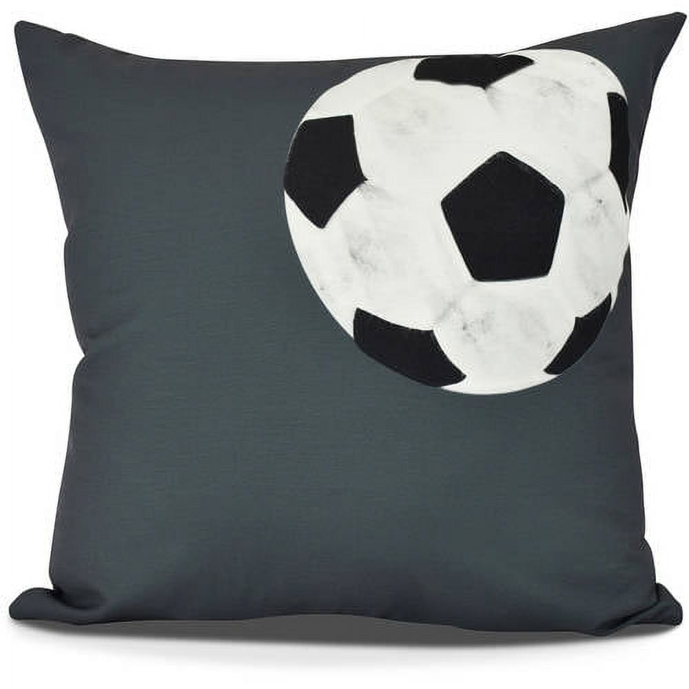Soccer Ball Geometric Print Outdoor Pillow