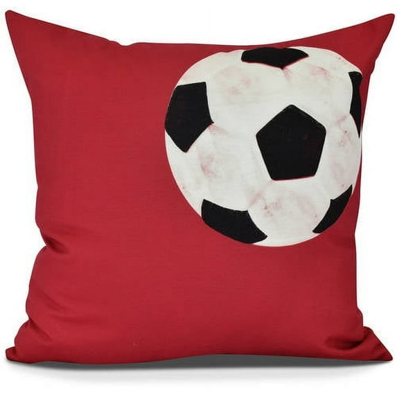 Soccer Ball Geometric Print Outdoor Pillow