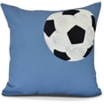 thumbnail image 1 of Soccer Ball Geometric Print Outdoor Pillow, 1 of 1