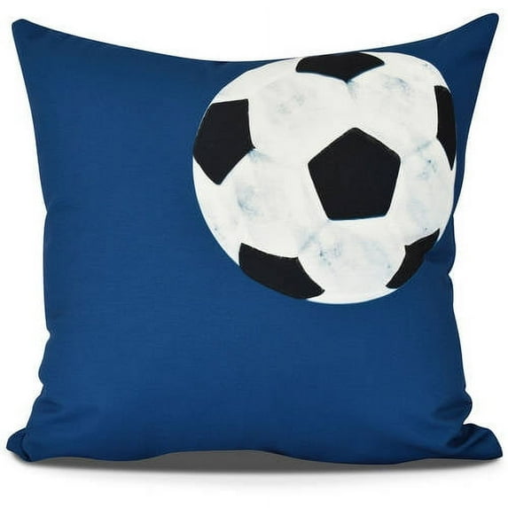 Soccer Ball Geometric Print Outdoor Pillow