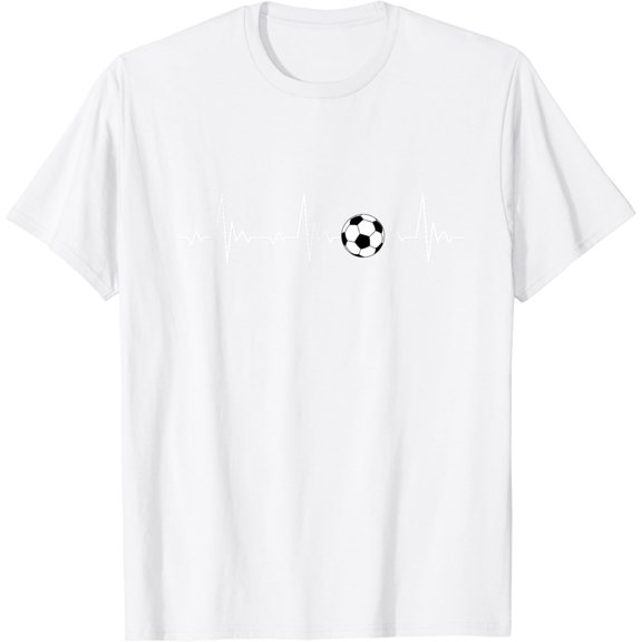 Soccer Ball Heartbeat for Soccer players T-Shirt100% cotton
