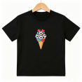 thumbnail image 1 of Soccer Ball Ice Cream Cone Boys Graphic Tee, Cool Summer 100% Cotton Kids Short Sleeve T-Shirt 4-13Y, 1 of 5