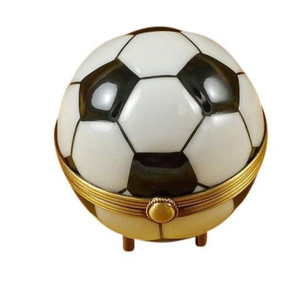 Soccer Ball Limoges Box for Sports Enthusiasts Limoges Box Porcelain Figurine