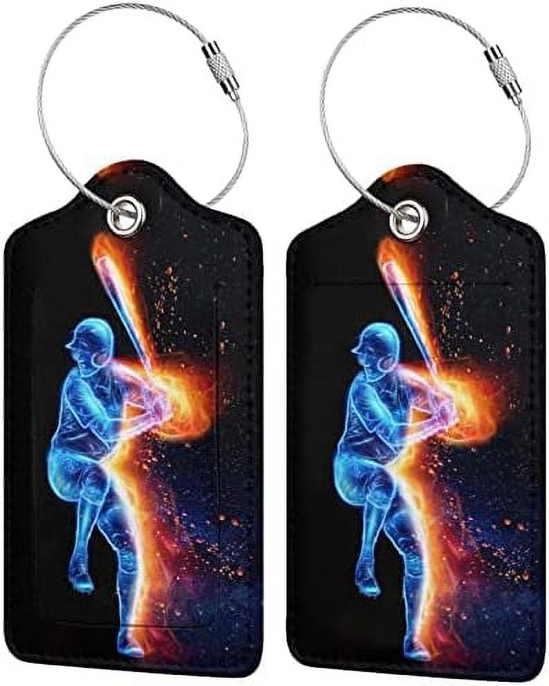 Soccer Ball Luggage Tags for Suitcases Travel 2 Pieces Cool Sports