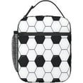thumbnail image 1 of Soccer Ball Lunch Bag for Women Men, Insulated Reusable Lunch Box for Work Office Travel Picnic - Portable Lunch Tote Bag Cooler Bag, 1 of 6