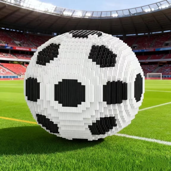 Soccer Ball Micro Mini Building Blocks Sets Black & White Soccer Ball Model Toys Sports Football Ball Building Kits Educational Toys Gift for Adults Kids Teens 735 Pcs