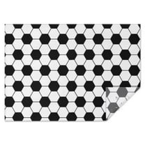 Soccer Ball Pattern Rectangle Tablecloth 60"x84",Waterproof Polyester Rectangle Table Cloth, Wipeable Spillproof Polyester Tablecloth for Dining, Camping, Indoor and Outdoor