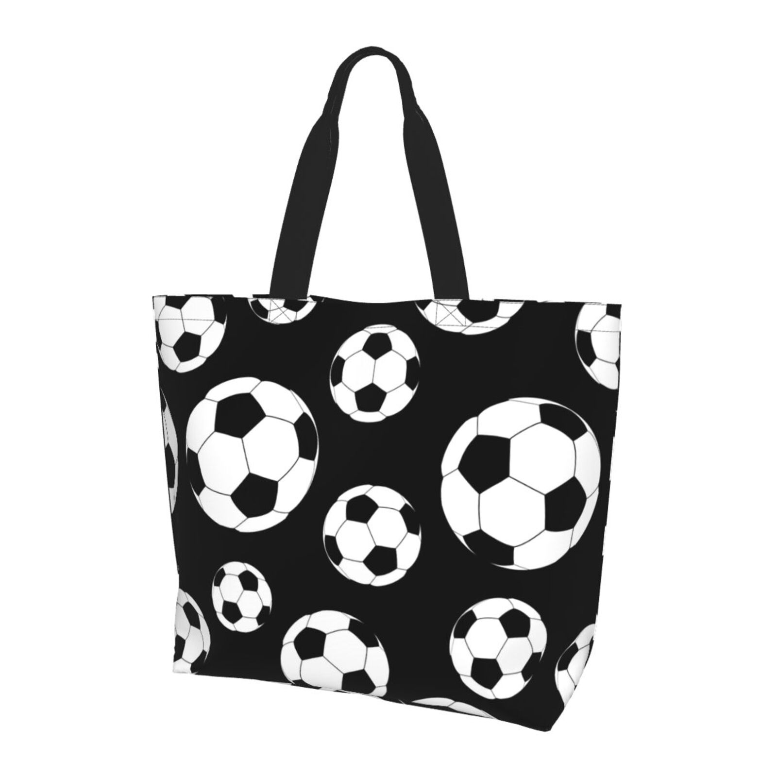 Soccer Ball Pattern Tote Bag For Women Lightweight Beach Shoulder Bag Large Handbags For Work
