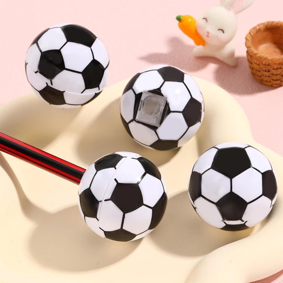 Soccer Ball Pencil Sharpener, Football Shaped Manual Sharpener, One Hole Plastic Pencil Sharpener for Home Office Travel
