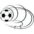 thumbnail image 1 of Custom Wall Decal Soccer Ball - Kids Boys Bed Room - Sticker - Vinyl Wall - 20x20", 1 of 1