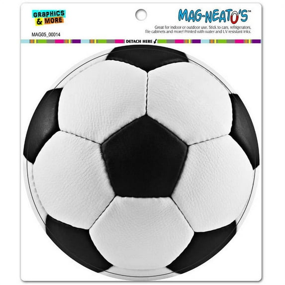 Soccer Ball Picture Football Sports Circle Automotive Car Refrigerator Locker Vinyl Magnet