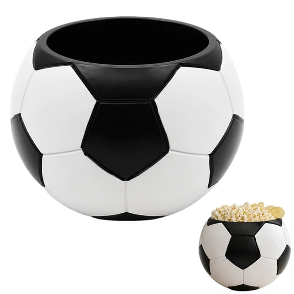 Soccer Ball Shaped Snack Bowl, Game Day Party Serving Tray for Popcorn Candy Ice Cream, Football Fan Sports Theme Plates, Ideal for Championship Matches & Soccer Viewing Parties