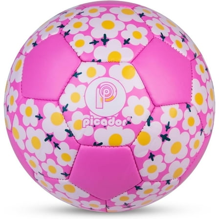 PP PICADOR Pink Flower Soccer Ball Size 4 for Kids Aged 6-12 Outdoor Sports Training