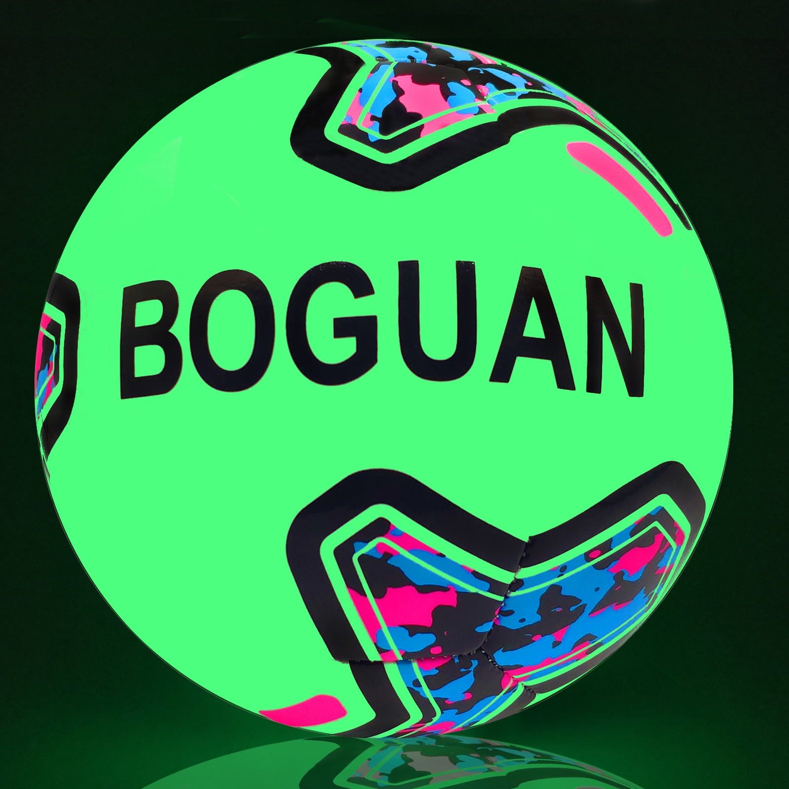 Soccer Ball Size 4 - Glow in The Dark Kids Soccer Balls -With Pump and Ball - Indoor/Outdoor Light Up Traning Ball - Perfect Toddler Gift for Younth Kids