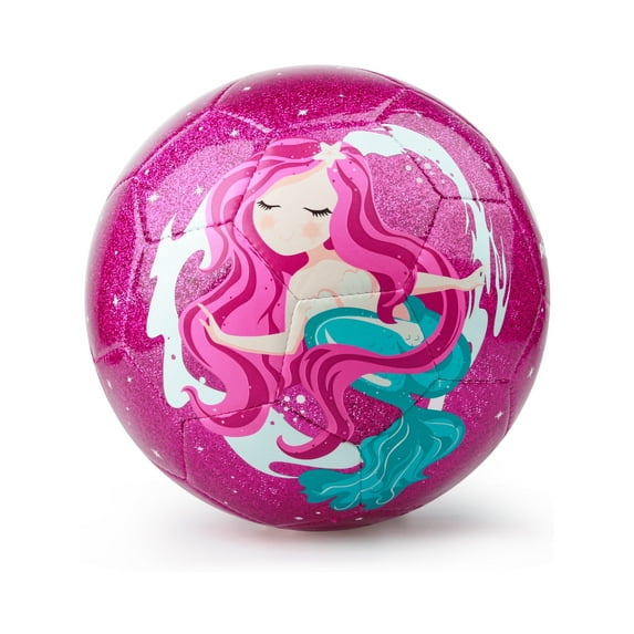 PP PICADOR Soccer Ball Size 4 with Pump, Kids Soccer Ball Gift for Girls Boys Toddler Outdoor Sport Training(Pink Mermaid)