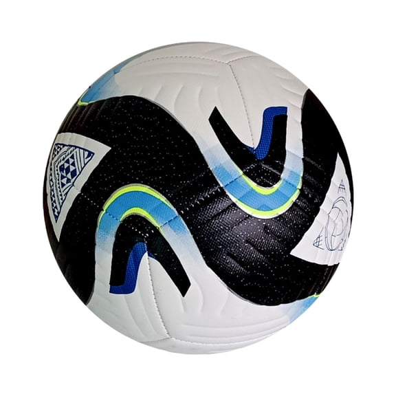 Soccer Ball Size 5 Machine Stitched Match Ball for Game Practice Competition Black