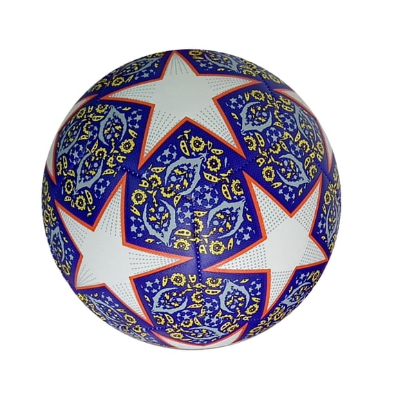 Soccer Ball Size 5 Machine Stitched Match Ball for Game Practice Competition Blue