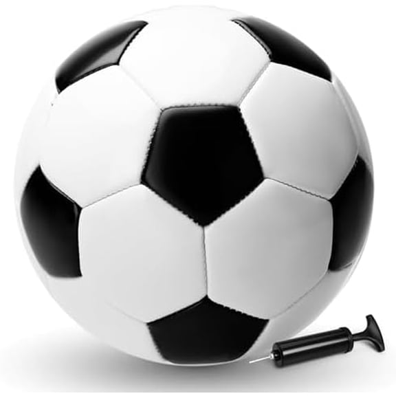 Soccer Ball Size 5 Size 4 Size 3 Size 2 with Pump Deflated - Single, 2 or 3 Pack Christmas Bulk Items Official Size & Weight Training Ball - Gift for Toddler Kids Boys Girls Youth Adult