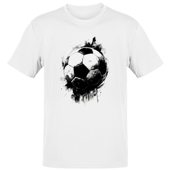 Soccer Ball Splash Men's White T-shirt