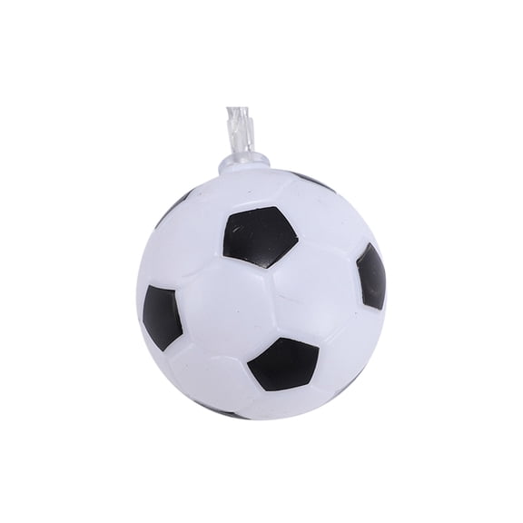 Soccer Ball String Lights 4.92ft 10 LEDs World Cup Football Shaped Fairy Light for Birthday, Themed Party, Indoor, Outdoor, Mantle Decor, Yellow