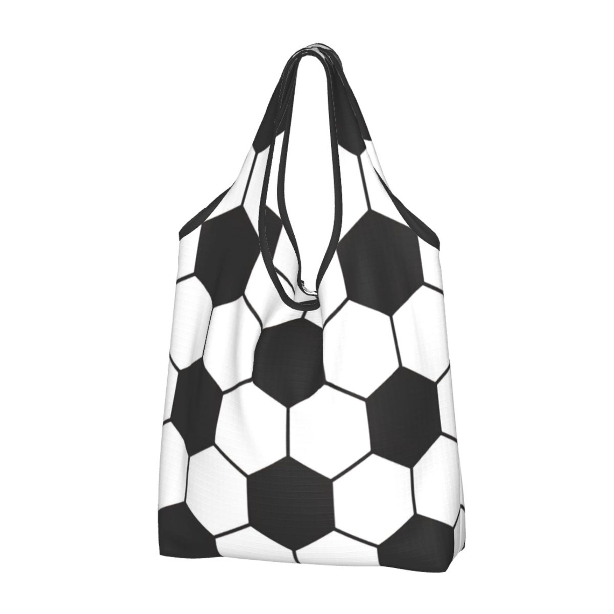 Soccer Ball White and Black Portable shopping bag Lightweight, Recycled