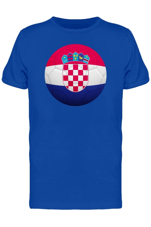 Soccer Ball With Croatia Flag T-Shirt Men -Image by Shutterstock, Male Large