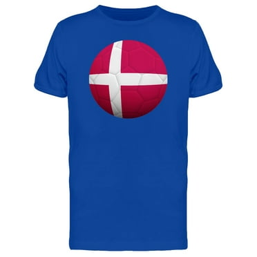 Soccer Ball With Denmark Flag T-Shirt Men -Image by Shutterstock, Male Small