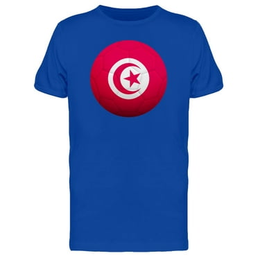 Soccer Ball With Tunisia Flag T-Shirt Men -Image by Shutterstock, Male x-Large