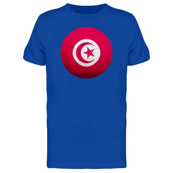 Soccer Ball With Tunisia Flag T-Shirt Men -Image by Shutterstock, Male x-Large