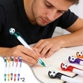 thumbnail image 1 of Soccer Ballpoint Pen Multicolor Plastic 14cm • Novelty Soccer Pen Green Orange Black Red Blue • Smooth Writing Ink, Party Decoration, Gift, 1 of 6