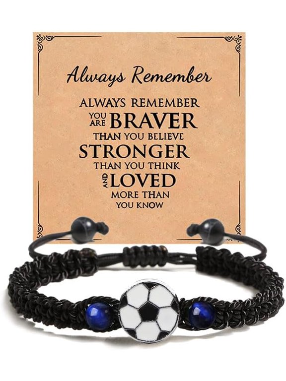 Soccer Baseball Basketball Volleyball Gifts for Boys Girls,Handmade Braided Bracelet Gifts for Son Daughter Team Member