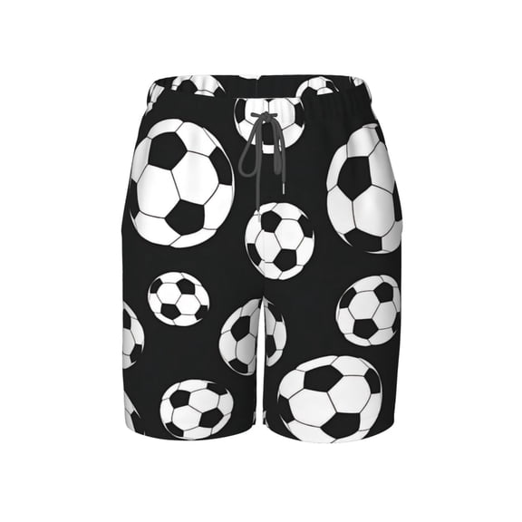 Soccer Beach Pants Teen Shorts with Mesh Lining and Drawstring