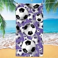 thumbnail image 1 of Soccer Beach Towel Microfiber Quick Dry Lightweight Travel Towel for Pool, Sand Free, 55x27 Inch, 1 of 6