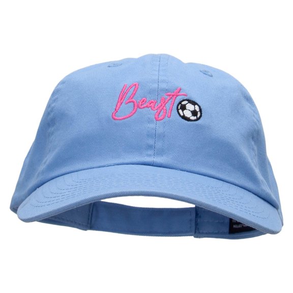 Soccer Beast Embroidered Low Profile Dyed Cotton Twill Cap - Sky Blue OSFM