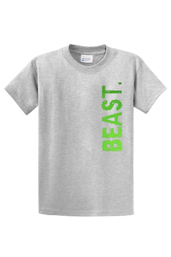 Soccer Beast in Neon Green Athletic Sports Short Sleeve T-shirt-Lightgrey-5Xl
