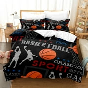 Soccer Bedding Sets,3D Sports Themed Bedding All-Season Quilted Duvet for Children Boy Girl Teen Kids 3Piece 1 Quilt Cover 2 Pillow Sham（No Comforter)