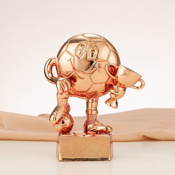 Soccer Best Player Golden Trophy - Adorable Mascot Statue Commemorative Gift,High-Quality Soccer Award for Championship Winners,Sports Enthusiast Collectibles