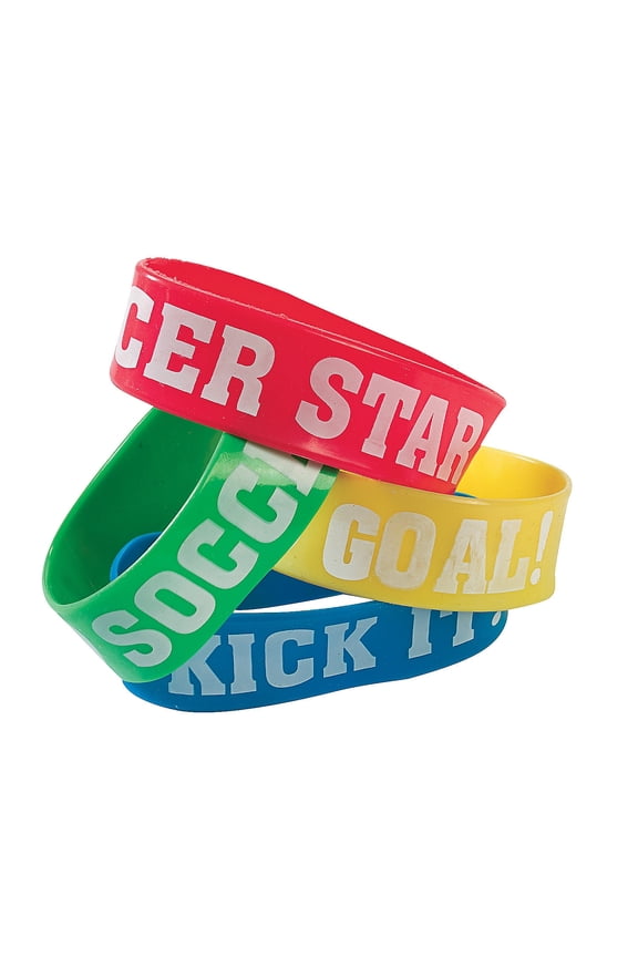 Soccer Big Band Bracelets - Jewelry - 12 Pieces