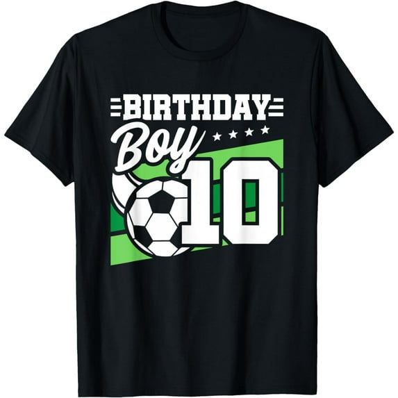 Soccer Birthday Party - 10 Year Old Boy - 10th Birthday T-Shirt mens t shirt,black,women,funny,misfits,men,journey